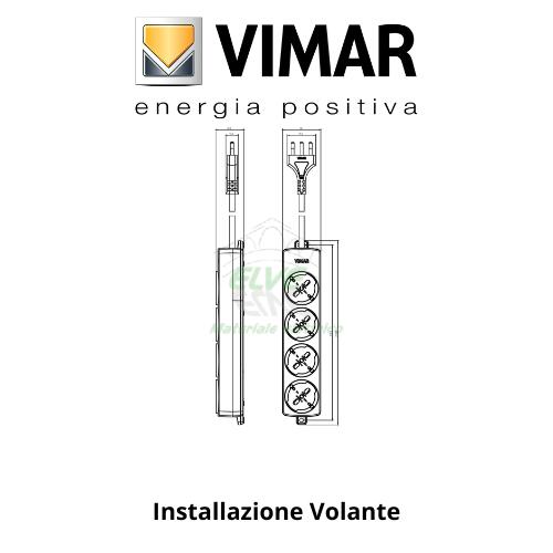 VIMAR - 01292.CC.B Presa multipla con cavo 4 universali bianco