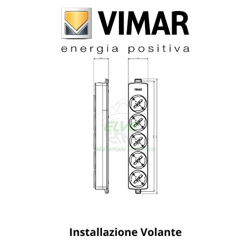 VIMAR - 01293.NC.B Presa multipla senza cavo 5 universali bianco
