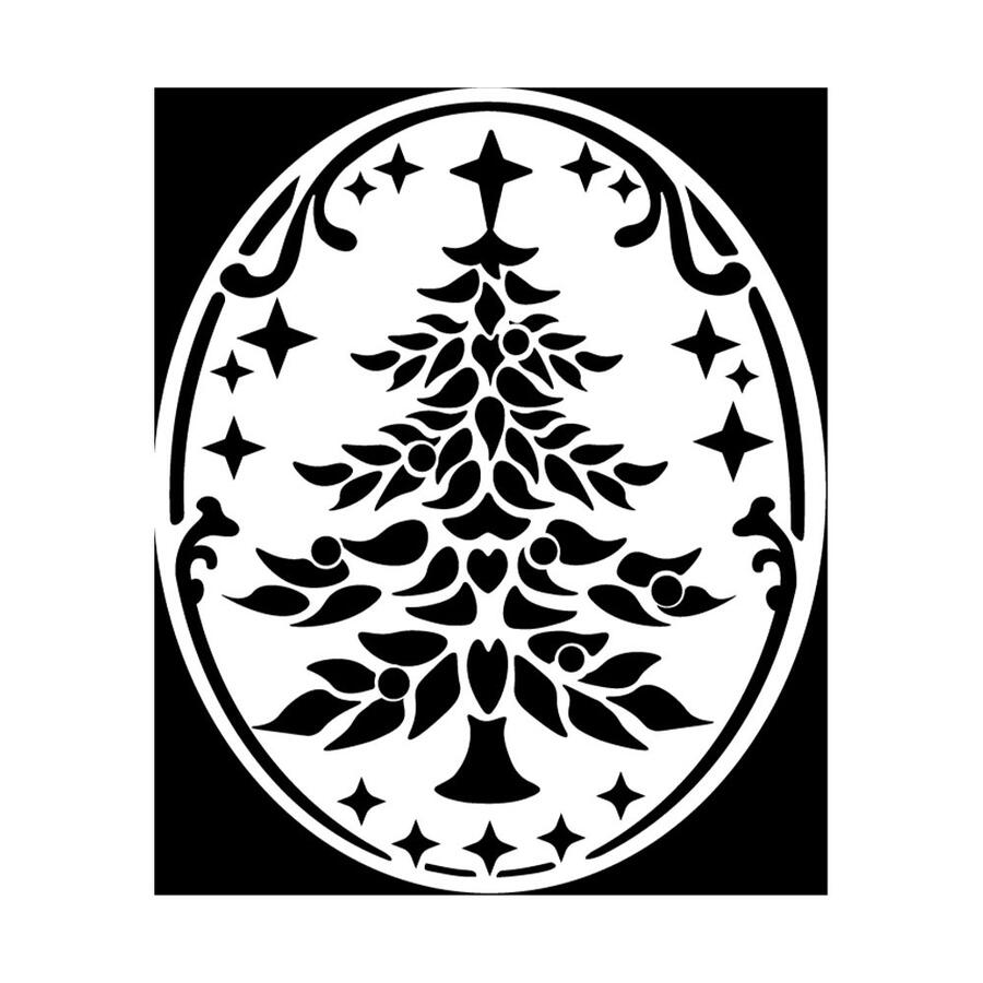 Sigillo ovale con manico Albero di Natale