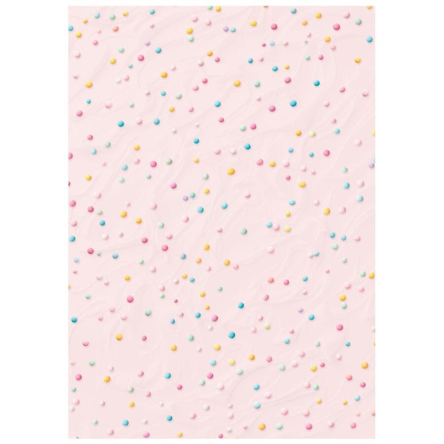 Selezione 8 carte di riso foto A6 Backgrounds Candy Christmas