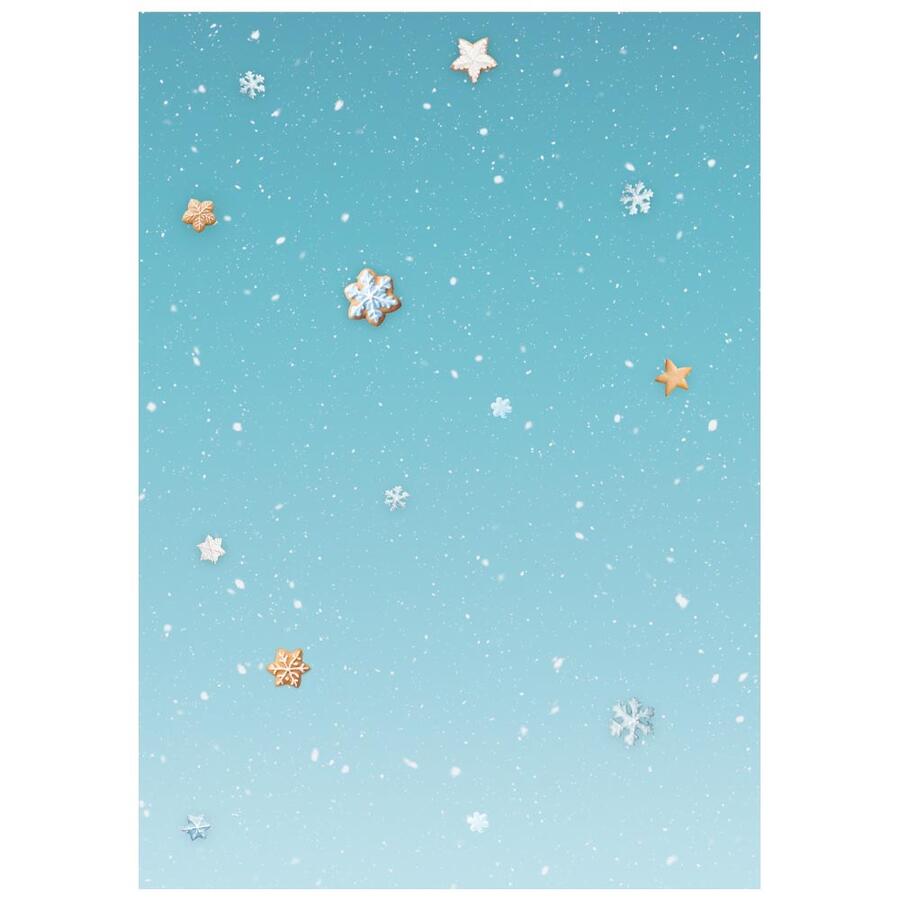Selezione 8 carte di riso foto A6 Backgrounds Candy Christmas