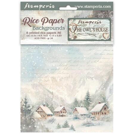 Selezione 8 carte di riso foto A6 Backgrounds The Owl's House