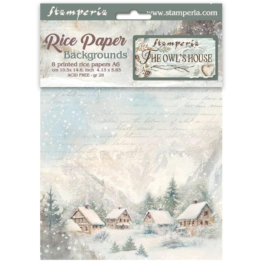 Selezione 8 carte di riso foto A6 Backgrounds The Owl's House