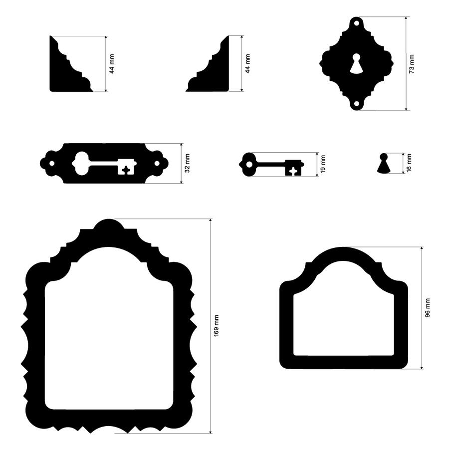 Crafty shapes Alice in Christmas Cornici e chiavi
