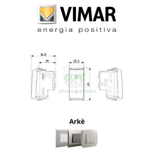 VIMAR - 19015 ARKE' Interruttore 2P 16AX grigio