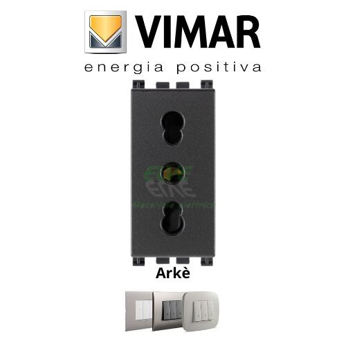 VIMAR - 19203 ARKE' Presa 2P+T 16A P17/11 grigio