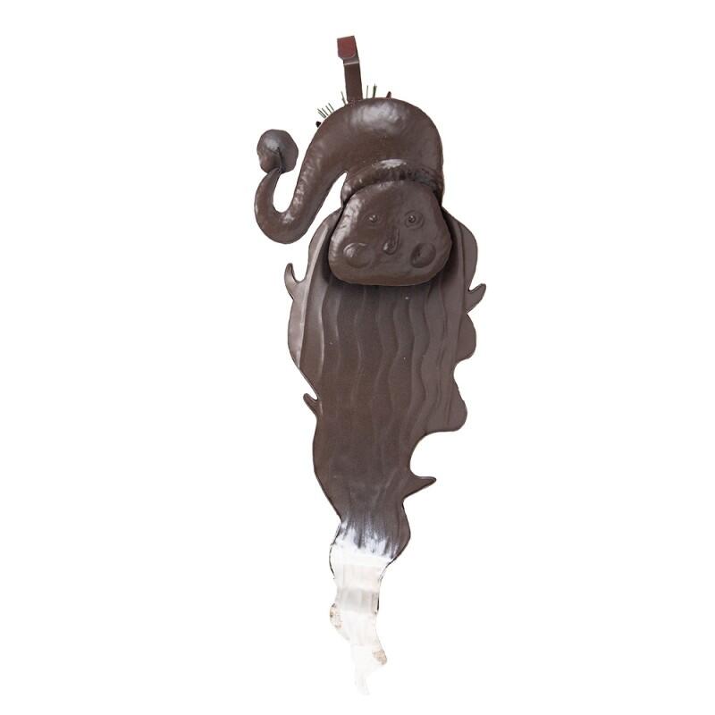Clayre & Eef - Decorazione murale Babbo Natale 30x10x79 cm Bianco Rosso Metallo