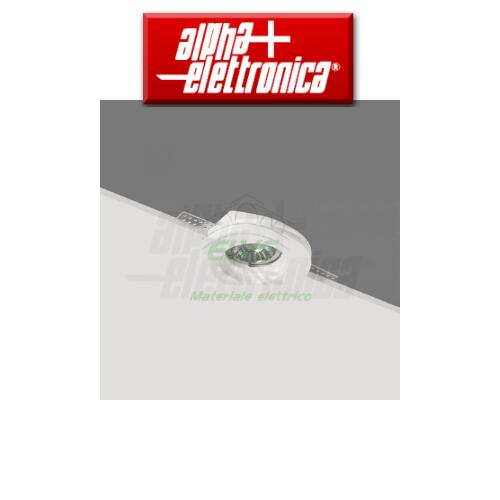 FARETTO DA INCASSO TONDO IN GESSO PER LAMPADINE D.51 BIANCO