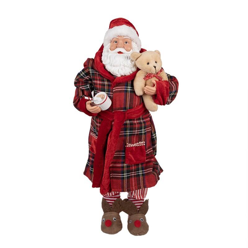 Clayre & Eef - Statuetta decorativa di Natale Babbo Natale 50 cm