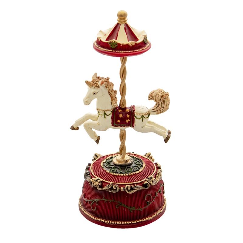Clayre & Eef - Carillon Cavallo Ø 9x21 cm Rosso