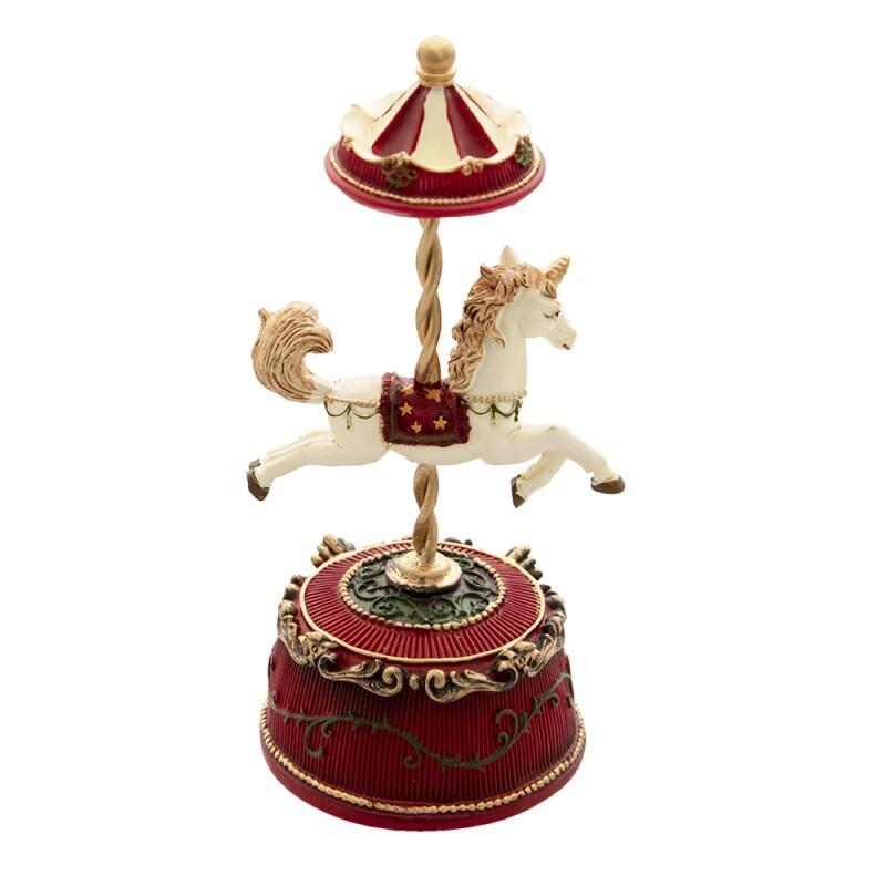 Clayre & Eef - Carillon Cavallo Ø 9x21 cm Rosso