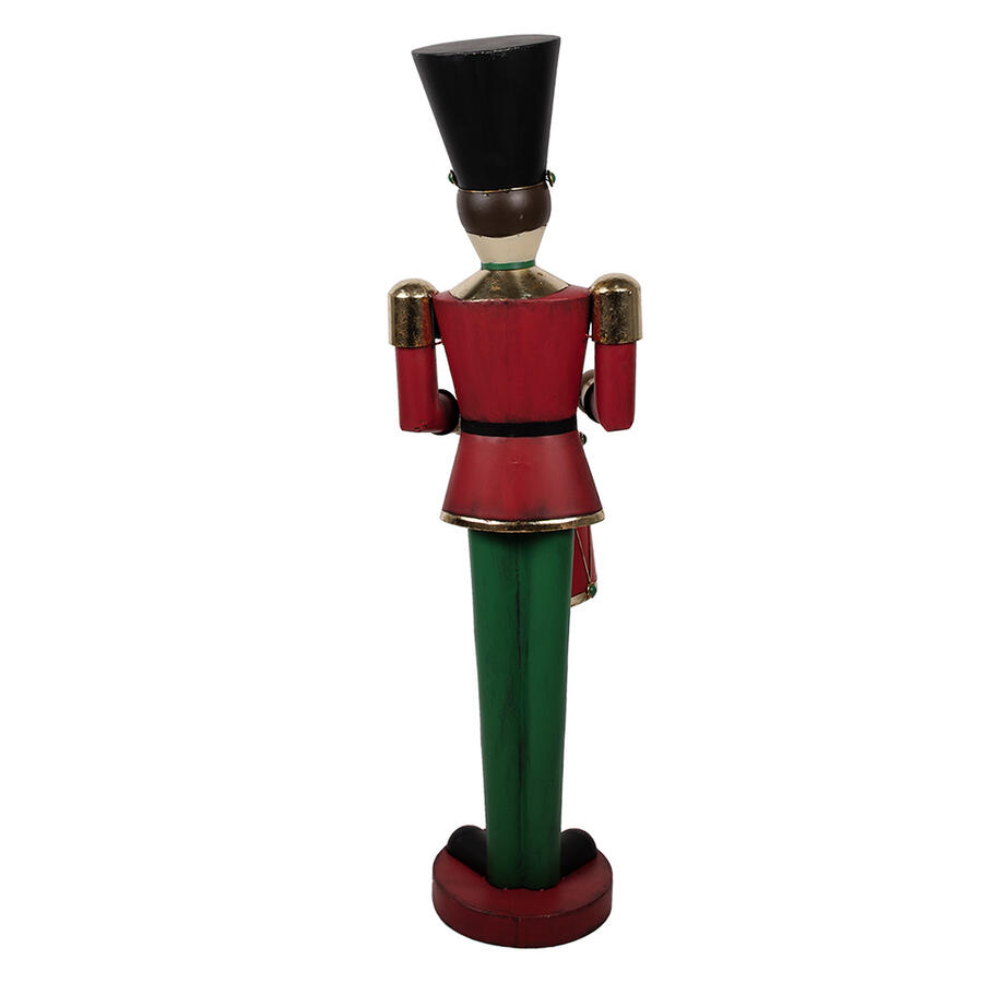 Clayre & Eef - Statuetta decorativa di Natale Schiaccianoci 30x28x128 cm Verde Metallo
