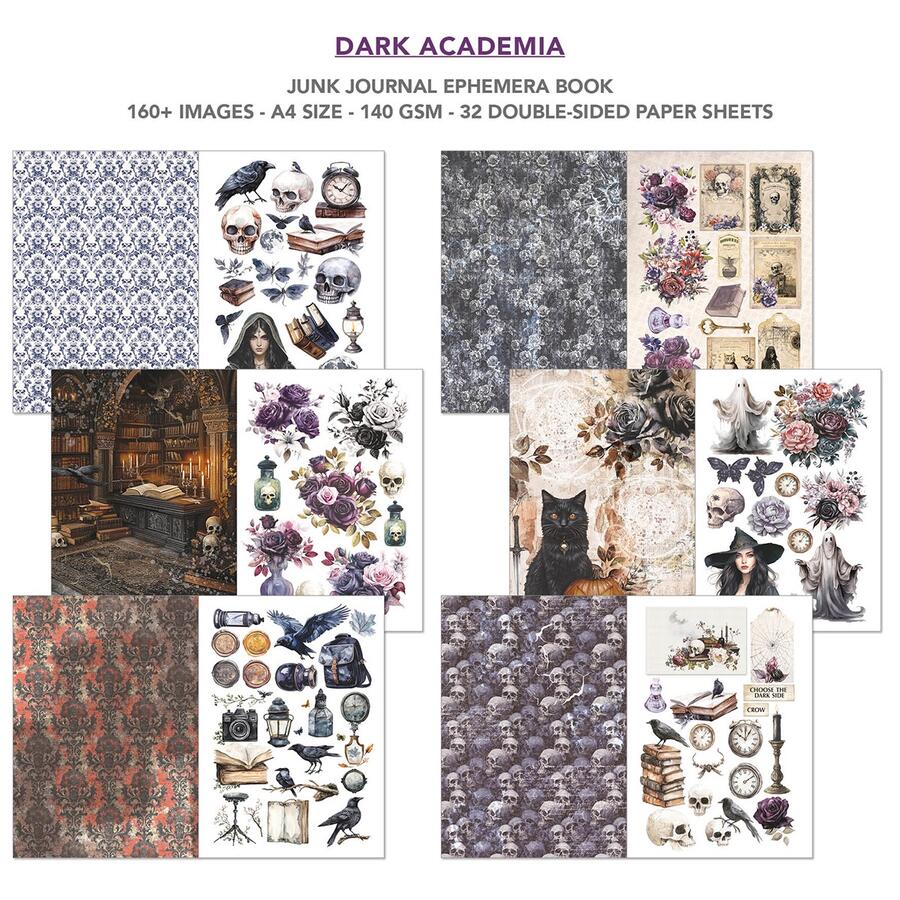 Junk Journal Ephemera Book Dark Academia 
