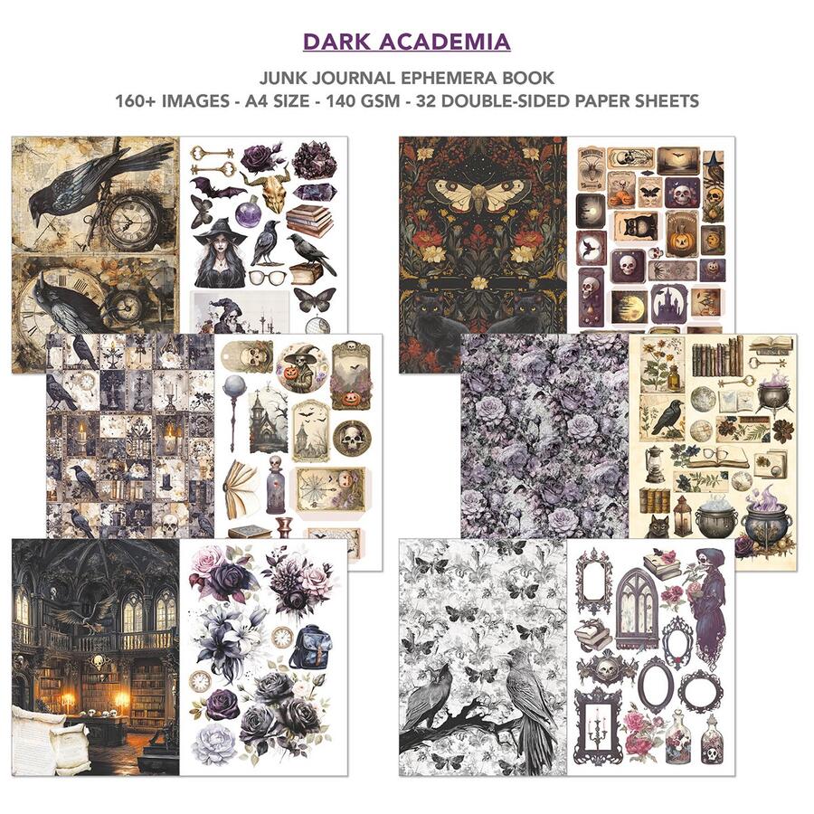 Junk Journal Ephemera Book Dark Academia 