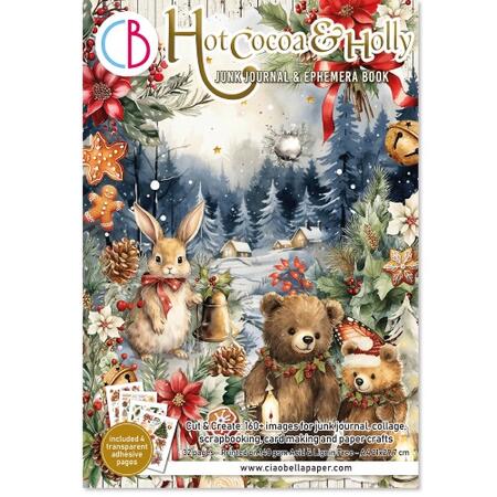 Junk Journal Ephemera Book Hot Cocoa & Holly