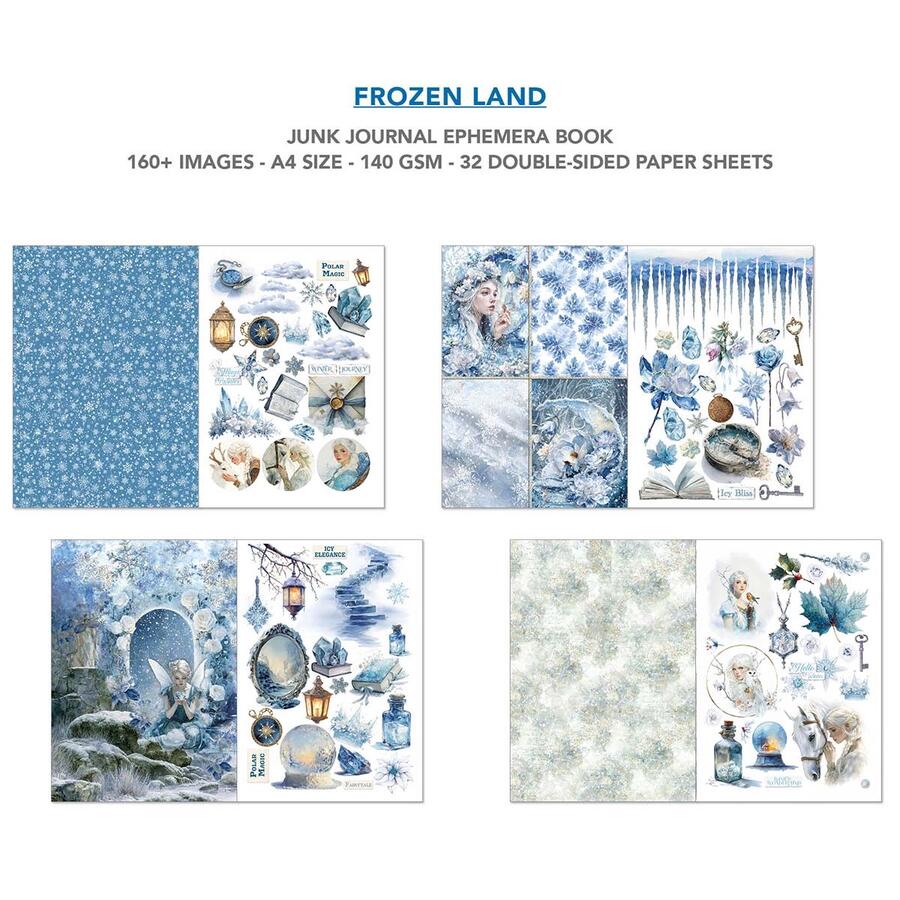 Junk Journal Ephemera Book Frozen Land