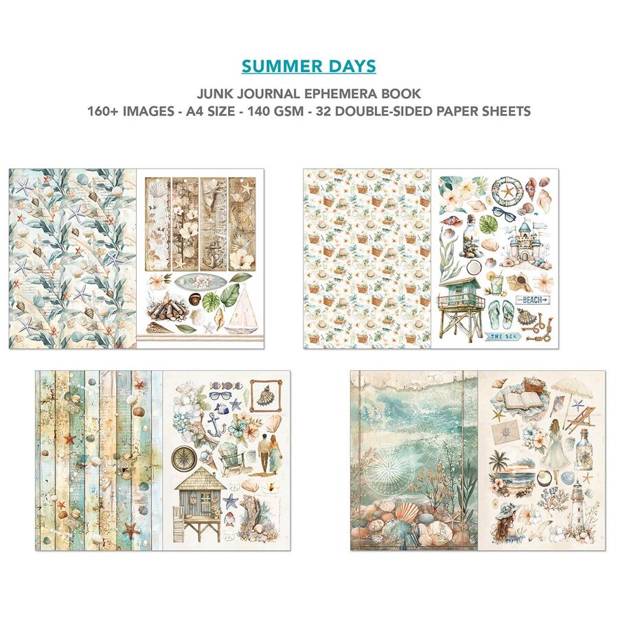Junk Journal Ephemera Book Summer Days