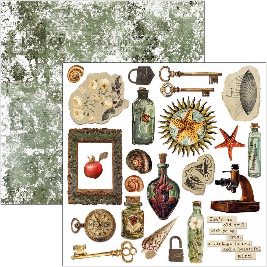 Cabinet of Curiosities Fussy Cut pad 15 x 15 cm