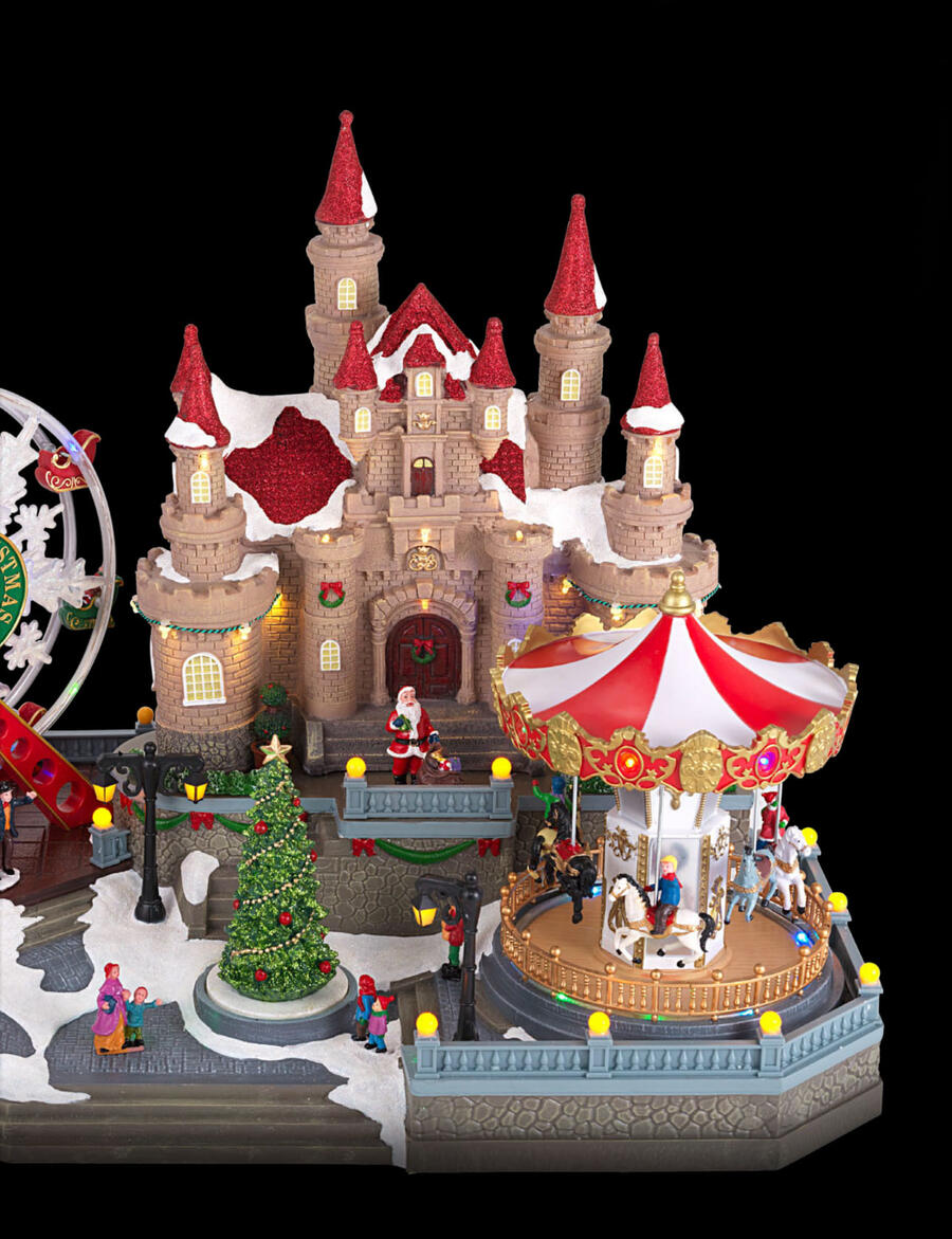 Henriette - Natale 2025 Villaggio con Castello con luci, musica, movimento