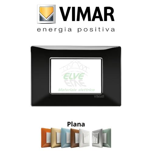 VIMAR - 14653.05 PLANA Placca 3 moduli nero