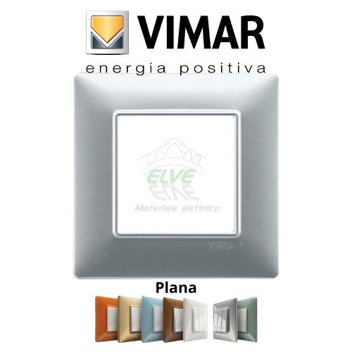 VIMAR - 14642.20 PLANA Placca 2 moduli argento opaco