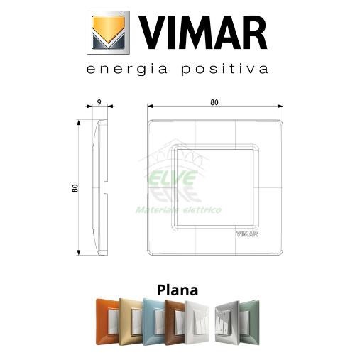 VIMAR - 14642.20 PLANA Placca 2 moduli argento opaco