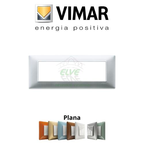 VIMAR - 14657.20 PLANA Placca 7 moduli argento opaco