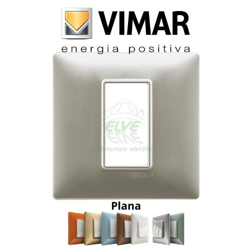 VIMAR - 14641.21 PLANA Placca 1 modulo nichel opaco