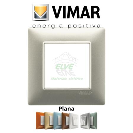 VIMAR - 14642.21 PLANA Placca 2 moduli nichel opaco