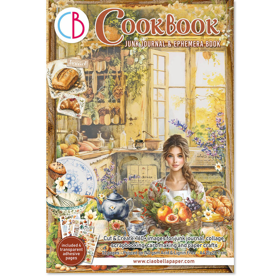 Junk Journal Ephemera Book Cookbook A4