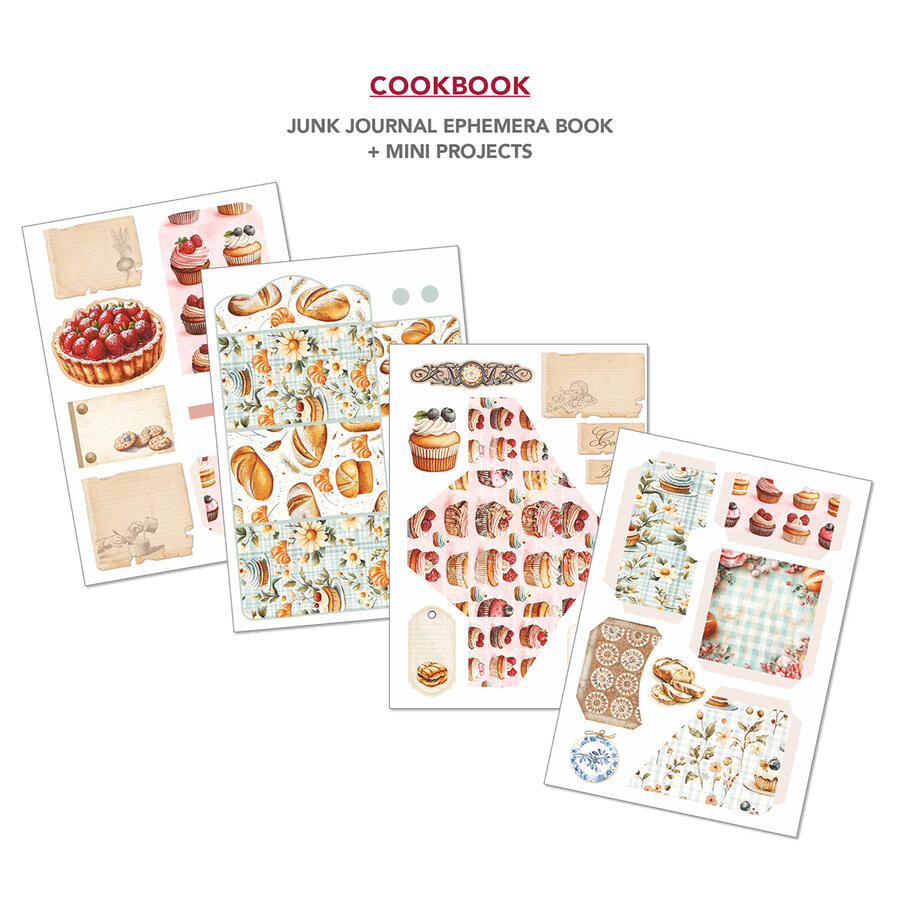 Junk Journal Ephemera Book Cookbook A4