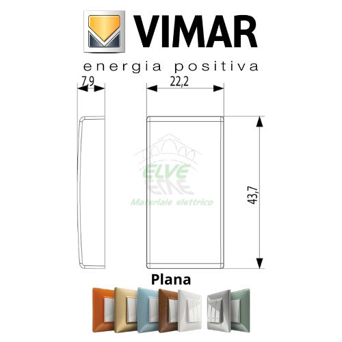 VIMAR - 14021 PLANA Tasto 1 modulo illuminabile ad anello bianco