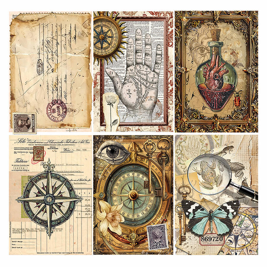 Vellum Paper Cabinet of Curiosities Fussy Cut 15 x 15 cm