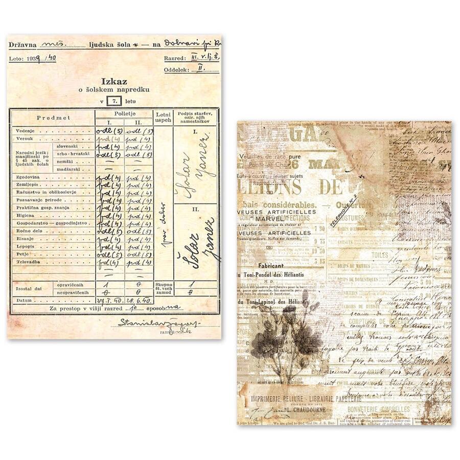 Tissue Paper set A5 24 fogli Vintage manuscripts