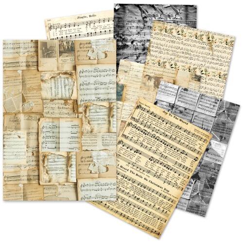 Tissue Paper set A5 24 fogli Music Sheet