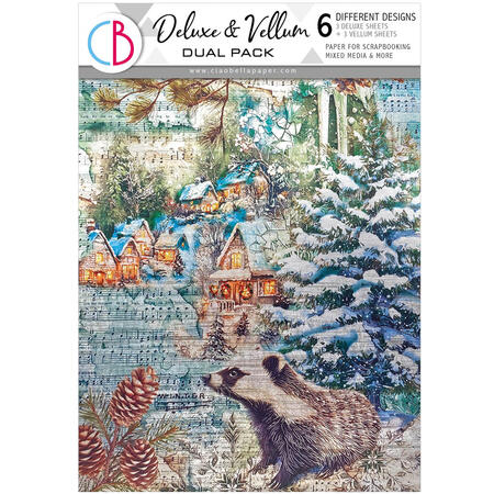 Deluxe Paper Silver & Vellum Dual Pack  A4 Mixed 6 pcs Forest Tales