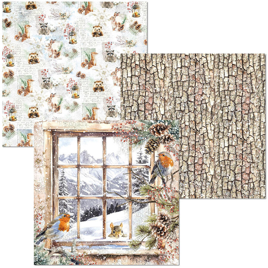 Deluxe Paper Silver & Vellum Dual Pack 15 x 15 Mixed 6 pcs Forest Tales
