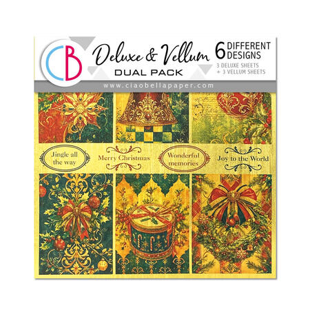 Deluxe Paper Silver & Vellum Dual Pack 15 x 15 Mixed 6 pcs Toy Shop