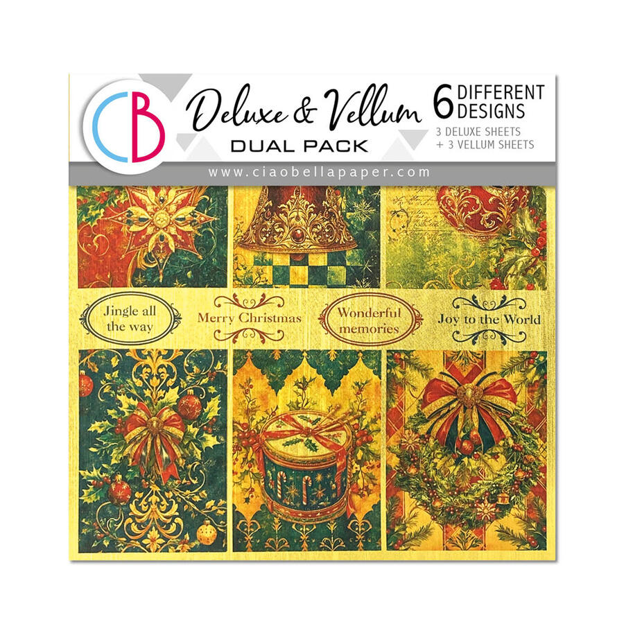 Deluxe Paper Silver & Vellum Dual Pack 15 x 15 Mixed 6 pcs Toy Shop