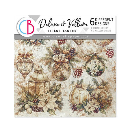 Deluxe Paper Silver & Vellum Dual Pack 15 x 15 Mixed 6 pcs Winter Season