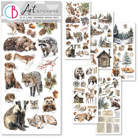 Art stickers Forest Tales transparent adhesive sheets 