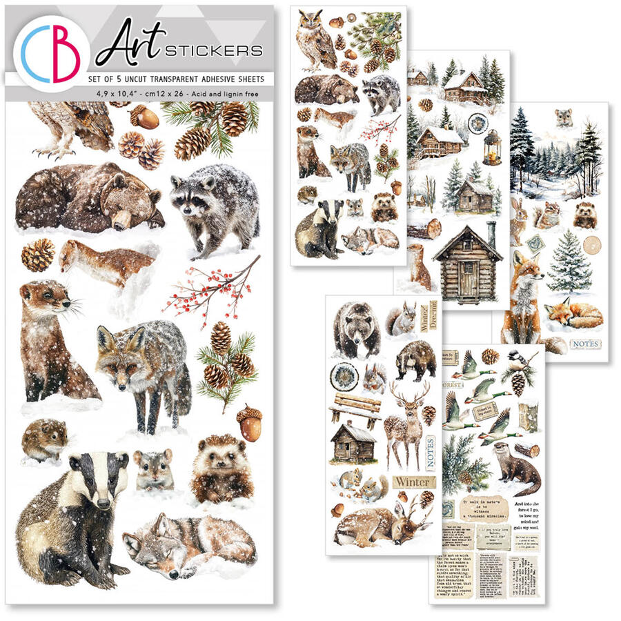 Art stickers Forest Tales transparent adhesive sheets 