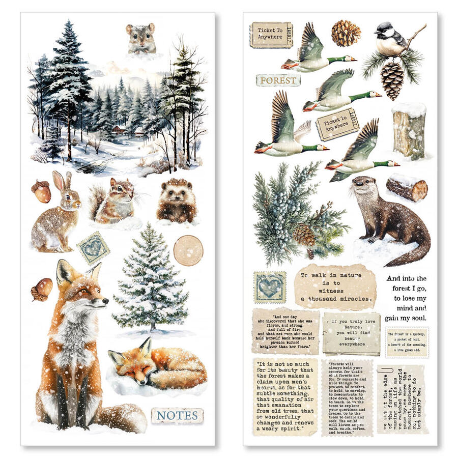 Art stickers Forest Tales transparent adhesive sheets 