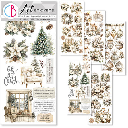 Art stickers Wnter Season transparent adhesive sheets 