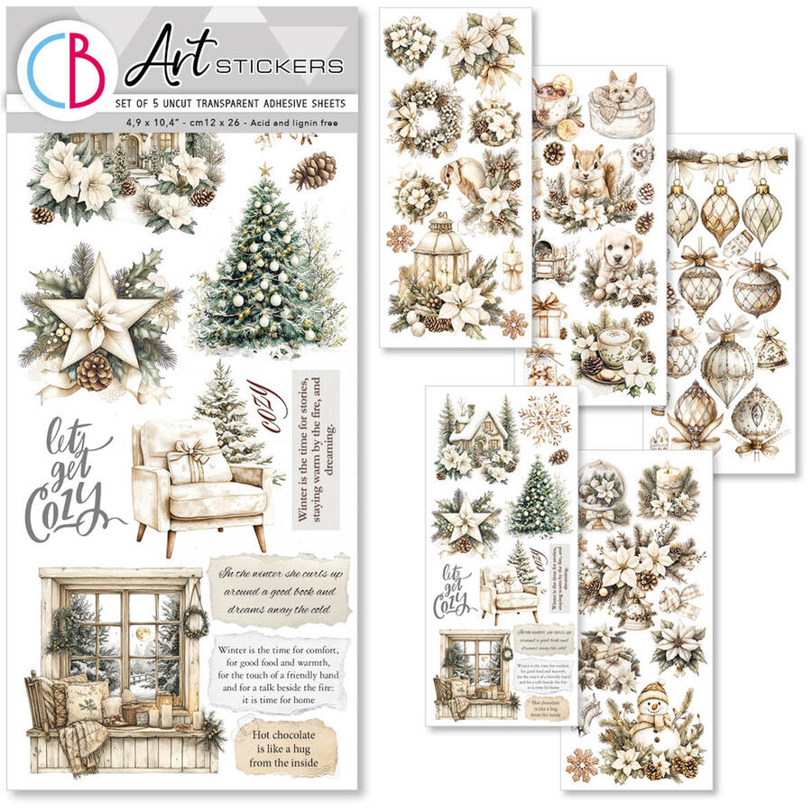 Art stickers Wnter Season transparent adhesive sheets 
