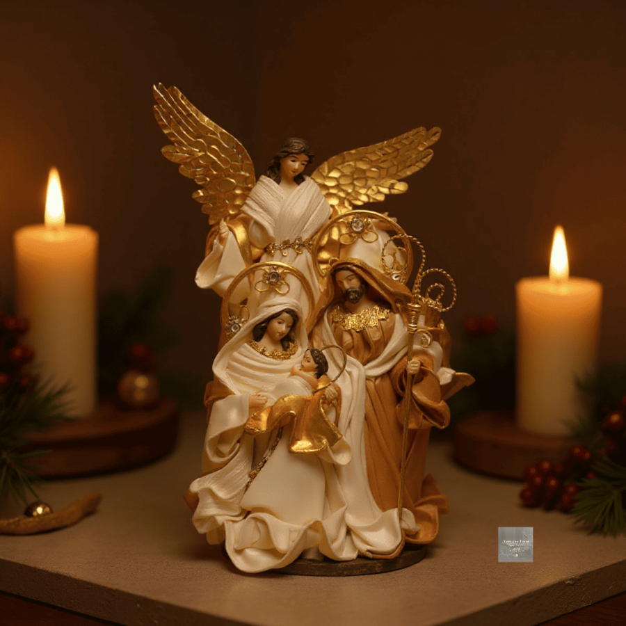 Henriette - Natale 2025 Natività con Angelo Oro