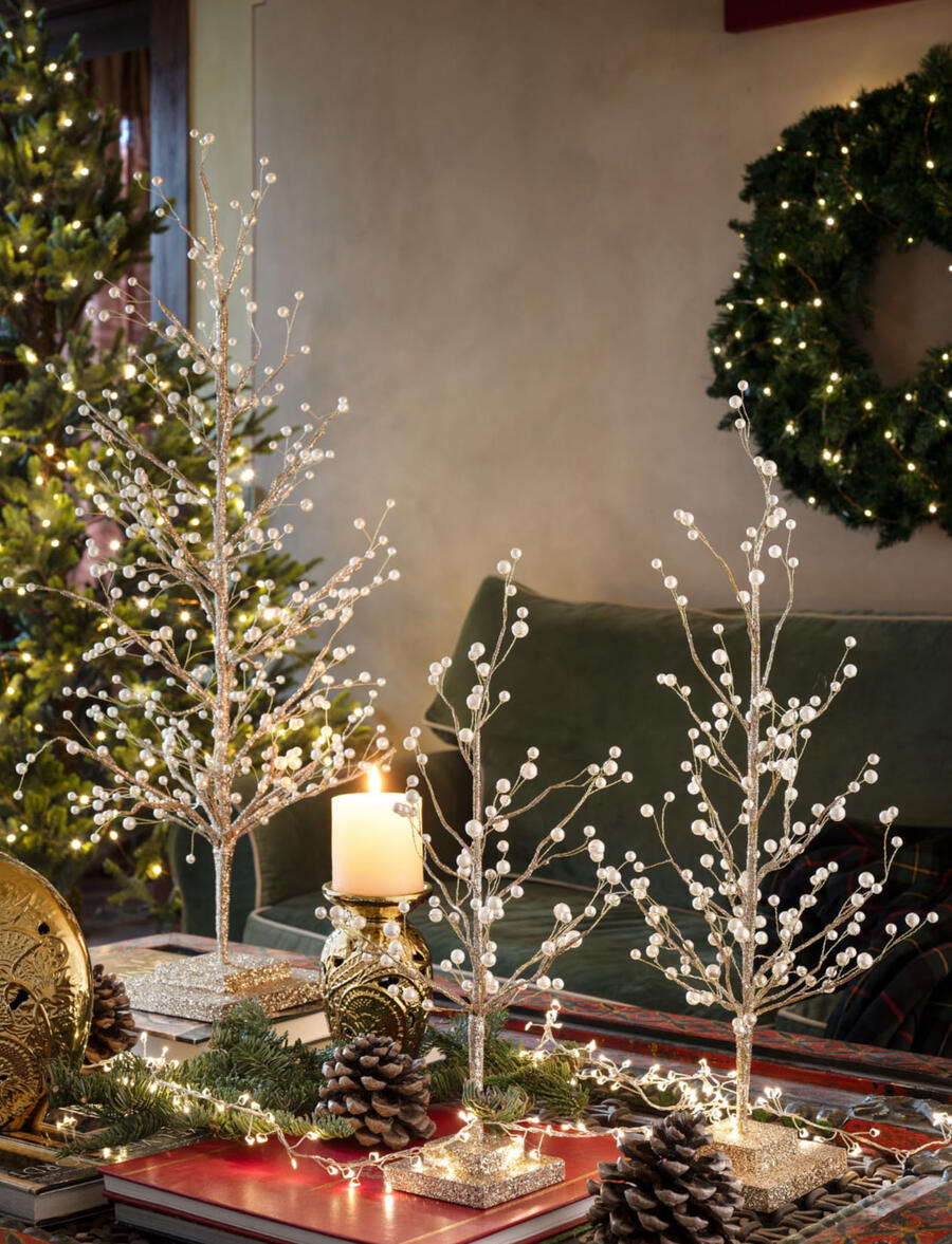 Henriette - Natale 2025 Albero Perle con gocce brillanti H45cm