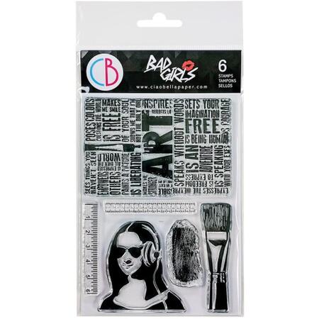 Clear Stamp Set 4"x6" Art Rulers