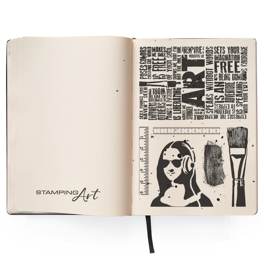 Clear Stamp Set 4"x6" Art Rulers