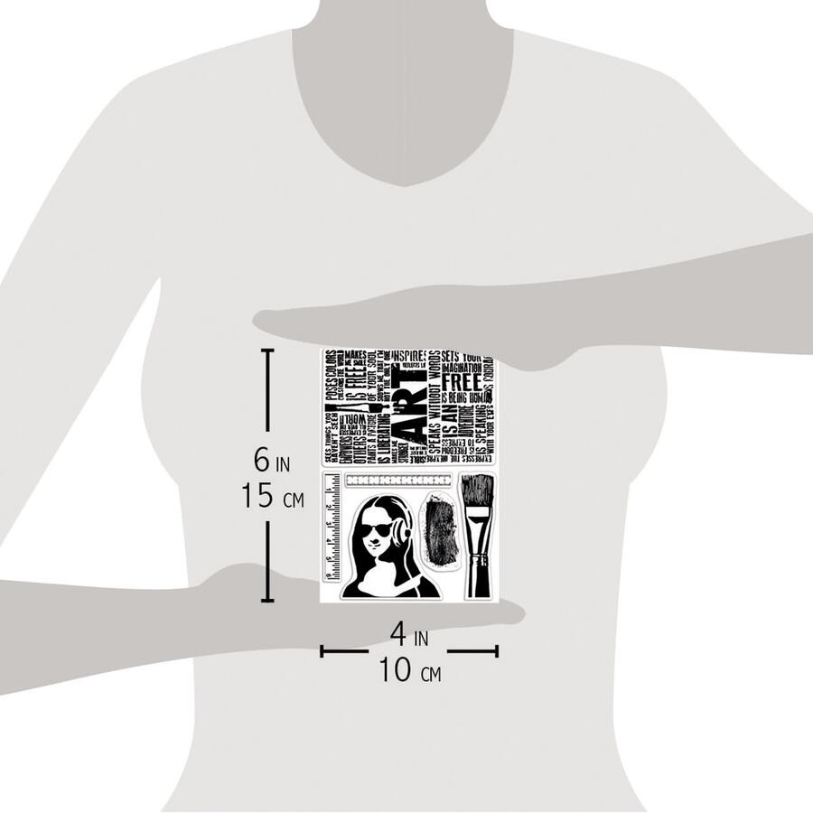 Clear Stamp Set 4"x6" Art Rulers